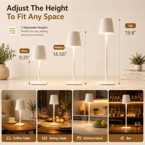 Rechargeable Cordless Table Lamp Set of 2