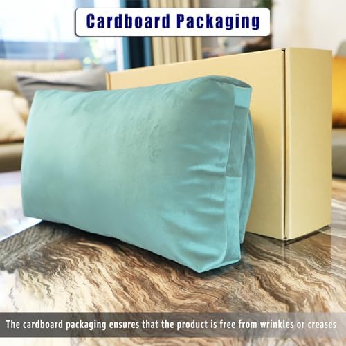 Velvet Recliner Headrest Pillow, Non-Slip Neck Support,Light Blue