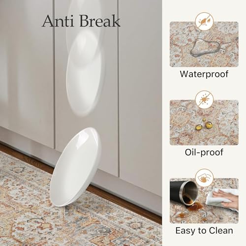 GENIMO Anti Fatigue Kitchen Mats for Floor 2PCS, Standing Rugs,PaleBeige