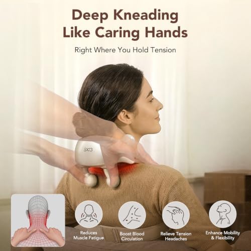 SKG H7 Ultra Neck Massager for Pain Relief Deep Tissue Cordless