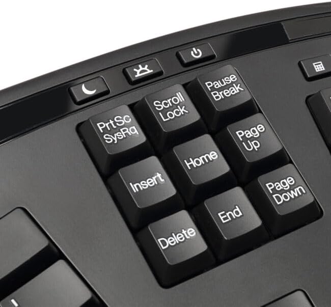 Adesso WKB-1500GB Wireless Ergonomic Keyboard and Laser Mouse, Black