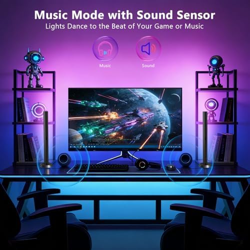 DAYBETTER Smart LED Light Bars,RGBICWW TV Light Bar for Living Room,Gaming