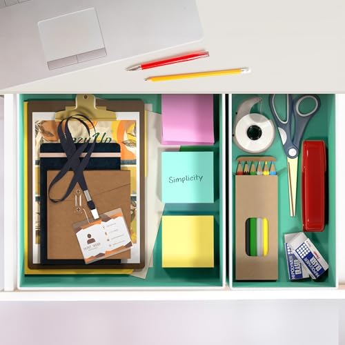 Simple Houseware Underwear Drawer Organizer, Set of 6, Turquoise