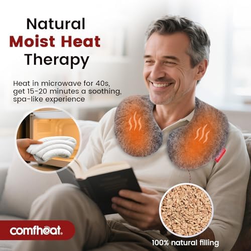 Lavender Microwave Neck Pillow, Heatable Neck Wrap for Pain Relief