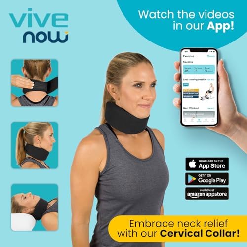 Vive Cervical Collar Neck Brace for Neck Pain and Support for Women & Men