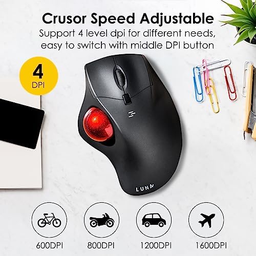 SANWA Bluetooth Trackball Mouse + 3-Device Bluetooth Keyboard with Touchpad set, Programmable Silent Rollerball Mice, 20 Shortcuts, Pantograph Keys Keyboard, Compatible with Mac, Windows, Laptop, iOS,