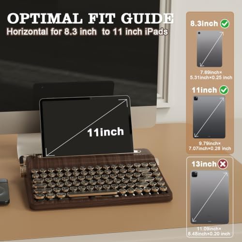 YUNZII QL75 Retro Typewriter Hot Swap RGB Keyboard (Wood, Onyx Switch)
