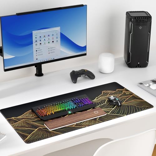 KTRIO Large Gaming Mouse Pad, Desk Mat, 31.5 x 15.7 in, Bright Rise, XXL