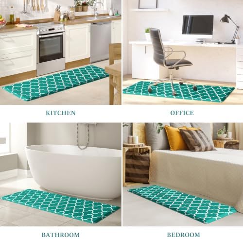 WISELIFE Kitchen Mats and Rugs Cushioned Anti-Fatigue, 17.3"x 60", Green