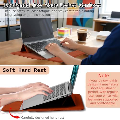 13.3-14 Inch Laptop Sleeve Case with Stand Feature,Matte PU Leather