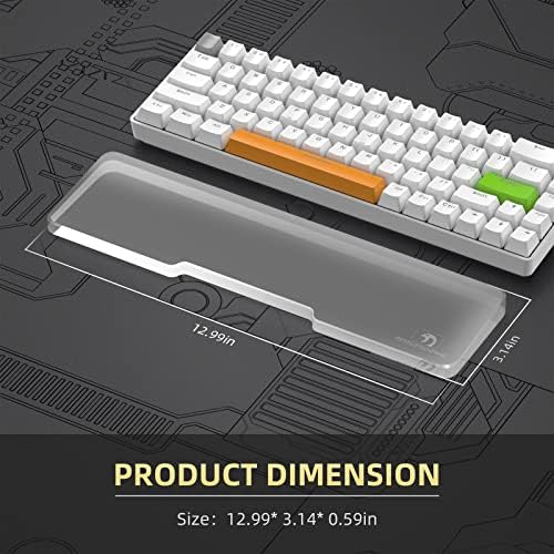 Acrylic Keyboard Wrist Rest - Compact 60% Keyboard- Mechanical Keyboards Ergonomic Palm Rest for Computer Keyboard,Anti-Slip Base,Wrist Pad for Laptop,Office & Home-Easy Typing