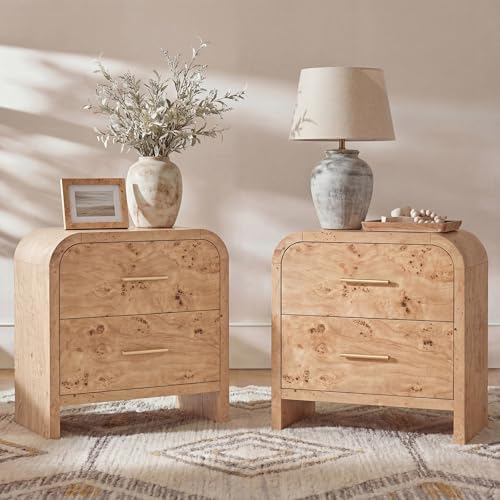 Night Stand Set of 2, 2-Drawer