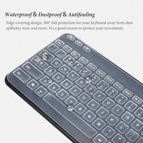 Keyboard Cover Skin for Logitech Wireless MK360 Keyboard/K360 Keyboard, Logitech MK360 K360 Keyboard Protector Accessories - Clear