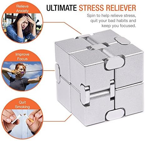 JOEYANK Fidget Cube Metal Infinity Cube for Stress and Anxiety Relief/ADHD