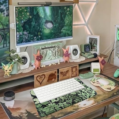 Computer Keyboard Stand Pad with Wrist Rest Easy Typing Sage Green Leaves Floral Keyboard Pad Support with Wrist Pad Ergonomic Tilted Keyboard Riser Holder for Desktop Office Home Black Flowers Floral