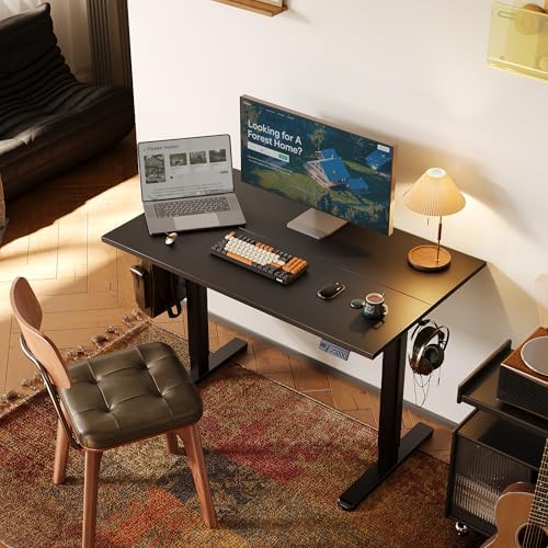 INNOVAR Electric Height Adjustable Standing Desk, 40x24 Inch, Black