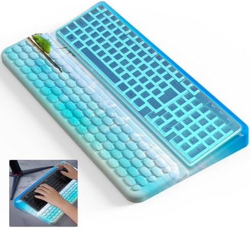 Wrist Rest for Computer Keyboard, Keyboard Wrist Rest, Ergonomic Keyboards Holder for Easy Typing Working, Wrist Pad for Keyboards with Comfortable Wrist Rest for Keyboard Blue