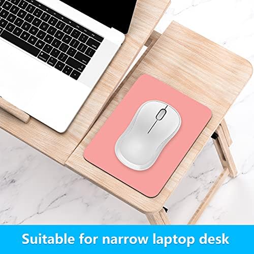 Dapesuom Small Mouse Pad, 6 x 8 Inch Thick Rubber Premium-Textured Non-Slip Portable & Washable Mini Mouse Mat for Women Men Wireless Laptops Keyboard Tray Gaming Work Computer Travel, Rose Pink