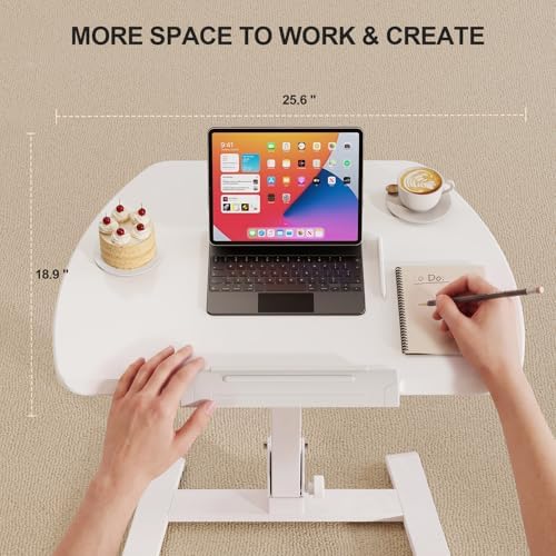ROMOON Foldable Standing Desk with Wheels: No-Assembly, Height Adjustable