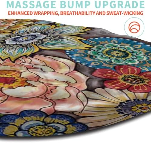 Ergonomic Mouse Pad Wrist Support with Memory Foam Massage Bulge, Carpal Tunnel Pain Relief Mousepad Wrist Rest for Mouse(12x8 inch, Blooming)