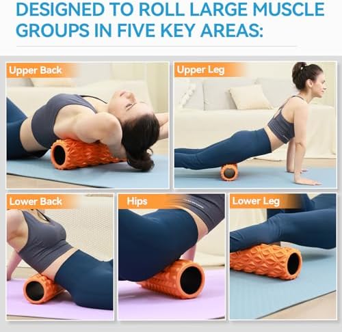 Foam Roller, 15 inch High Density Massage Roller for Exercise