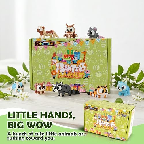 24PCS 3D Printed Animals, Multi-Color Articulated Animal Toys for Kids