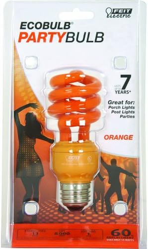 Feit Electric BPESL13T/O 13-Watt Compact Fluorescent Mini Twist Orange Bulb