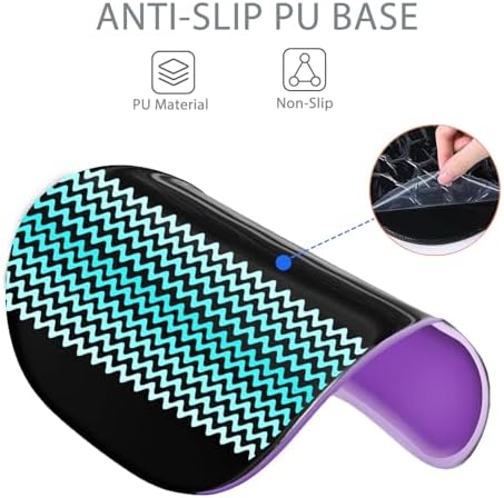 Ergonomic Mouse Pad with Wrist Rest, Comfortable Gel Concave Mouse Pad with Non-Slip Base, Pain Relief Mouse Pads with Smooth Wrist Support for Office & Home (Gradient Purple)