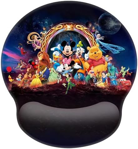 Black Ergonomic Mouse Pad with Wrist Support, Non-Slip Rubber Base, Anime Design, Pain Relief for Office & Home, Gaming Mouse Pads for Desk