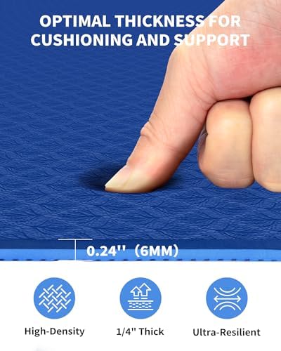 CAMBIVO 72''x48'' Large Yoga Mat, Extra Thick TPE Workout Mat