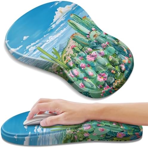 YIWEI Ergonomic Mouse Pad with Wrist Rest for Carpal Tunnel Pain Relief