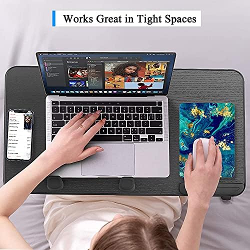 Small Mouse Pad, Mini Mouse Pad 6 x 8 Inch, Thick Rubber Waterproof Mouse Mat, Cute Mousepad for Women Men Kids Wireless Mouse Mini Laptops Keyboard Tray Home Office Travel, Teal Gold Marble