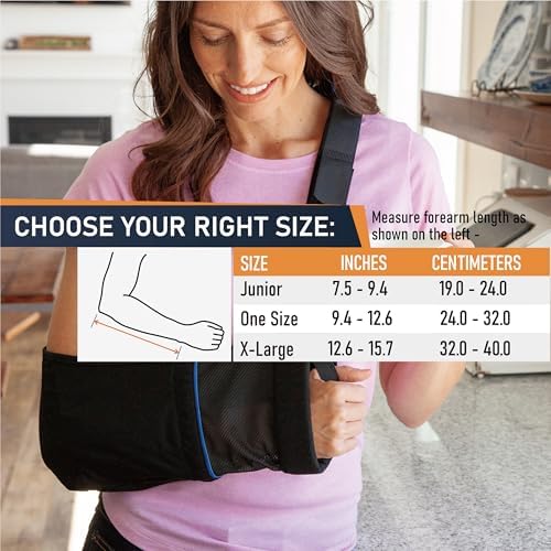 Comforband Arm Sling – Lightweight & Breathable Medical Sling with Adjustable Shoulder Strap for Torn Rotator Cuff, Broken or Fractured Forearm Bones, One size fits most