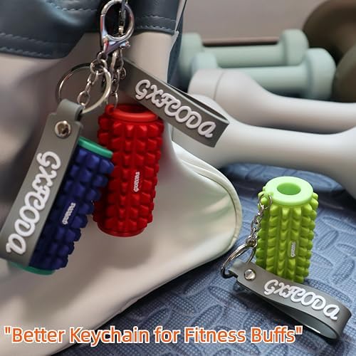 Mini Foam Roller Keychain, Gym Bag Charm and Fidget Toy