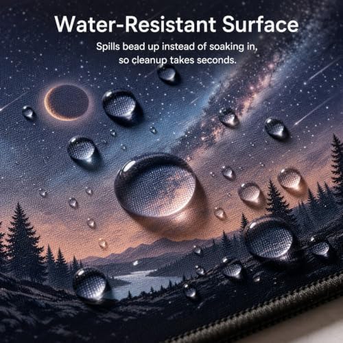 XL Desk Mat 31.5x15.7Inch Galaxy Starry Sky Mouse Pad,Large Gaming Desk Pad