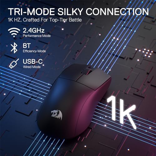 Redragon M916 Wireless 49G Ultra-Light Gaming Mouse 26K DPI Remapping Keys