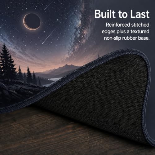 XL Desk Mat 31.5x15.7Inch Galaxy Starry Sky Mouse Pad,Large Gaming Desk Pad
