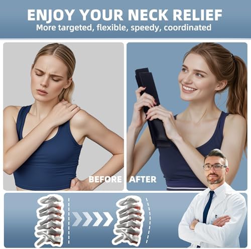 Y Neck Strap Stretcher & Cervical Traction Device for Neck Pain Relief – Manual Spine Decompression Tool with Chin Strap, Neck Stretcher Strap for Chiropractic Adjustments & Posture Correction