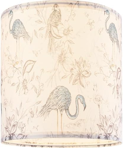 GO&SO Lamp Shades Set of 2,10" D x 10" H,Small Drum Shade,Blue Flamingo
