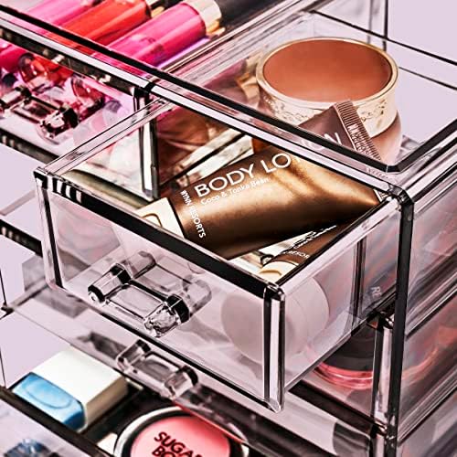Sorbus 6-Drawer Makeup Organizer with Small & Wide Drawers (Purple)
