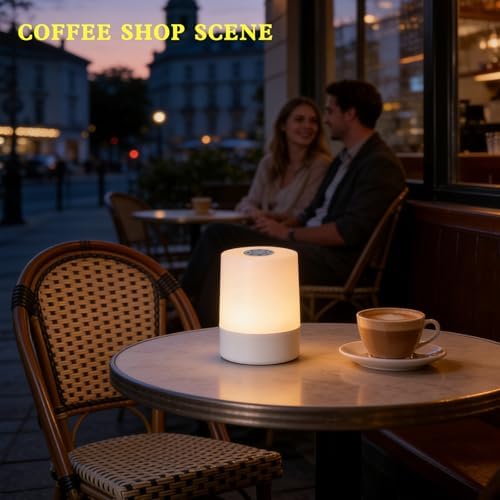 Cordless LED Desk Lamp, Touch Control Dimmable USB Rechargeable