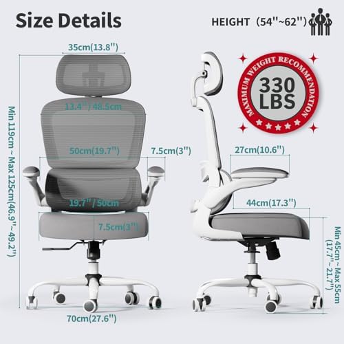 TRALT Office Chair Ergonomic Desk Chair - Gaming Chair with Lumbar Support