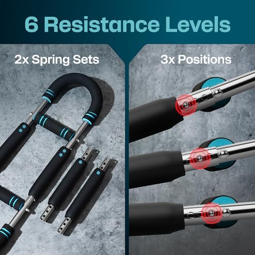 Twister Arm Trainer | Chest Workout Equipment Also for Biceps, Shoulders, Forearms, Back, Legs; Arm Chest Trainer for Men, Women, Beginners, Pros | 2 Spring Sets, 30-140 lbs
