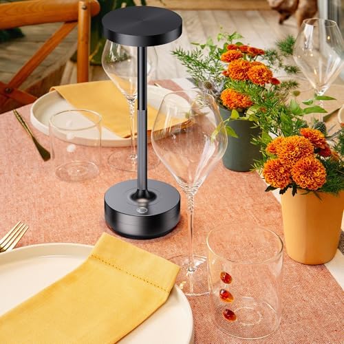 LED Cordless Table Lamp Rechargeable,Battery Powered Outdoor Table Light