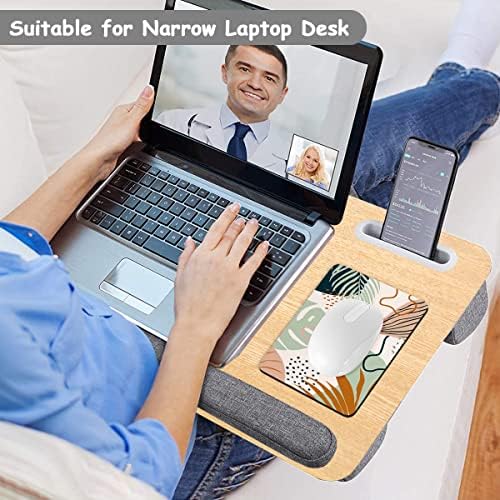 Dapesuom Small Mouse Pad, 6 x 8 Inch Thick Rubber Premium-Textured Non-Slip Portable & Washable Mini Mouse Mat for Women Men Wireless Laptops Keyboard Tray Gaming Work Office Travel, Tropical Plants