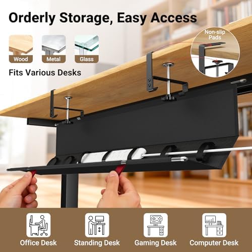 Housolution Under Desk Cable Management Tray, 36'' Cord Management