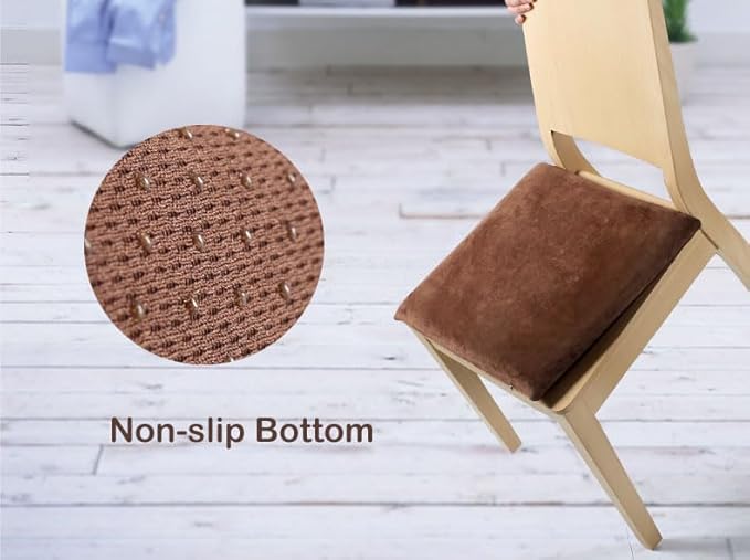 Augld Square Chair Seat Cushion Memory Foam Chair Cushion for Kitchen, Dining,Office or Car 18x18 in Black