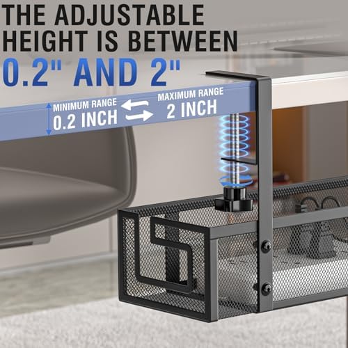 Cable Management, 15.75" Under Desk Cable Management Tray No Drill