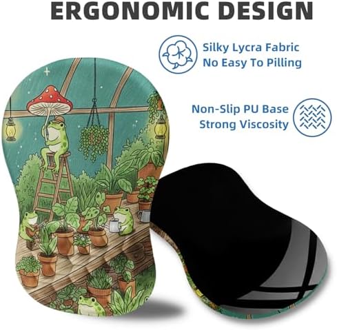 Ergonomic Mouse Pad with Wrist Rest, Memory Foam Wrist Support,Massage Bump