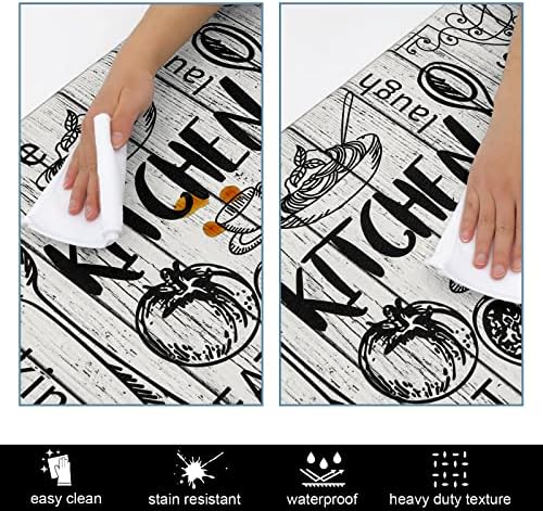 HEBE Anti Fatigue Kitchen Rugs Set of 2, Cushioned Kitchen Mats for Floor